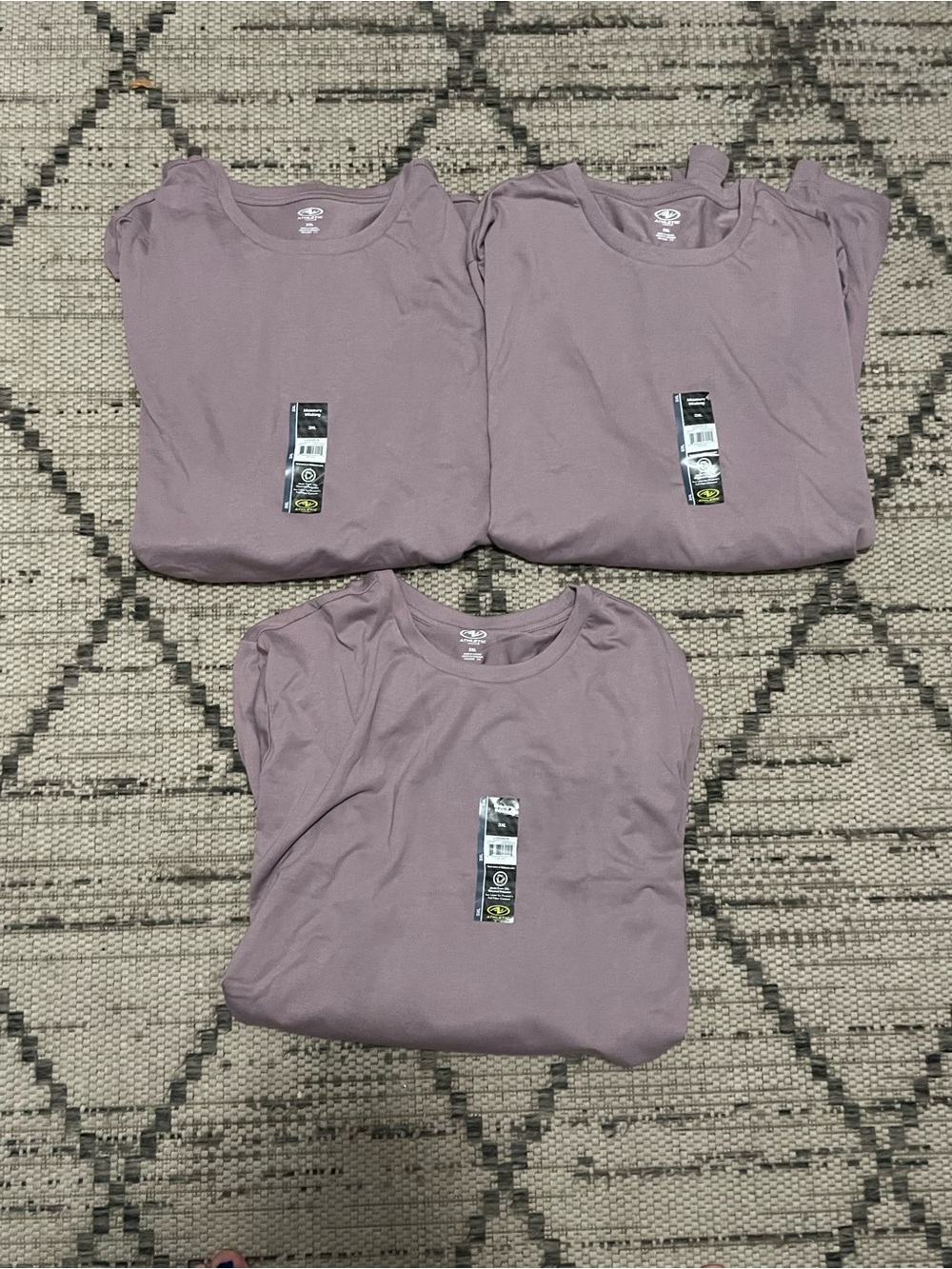 Athletic Works Mauve Crew Neck Tee Trio